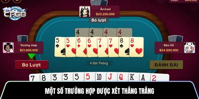 Một số trường hợp được xét thắng trắng